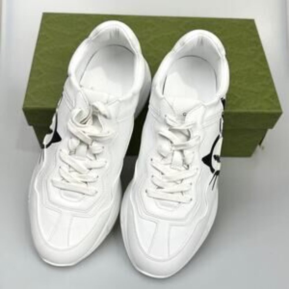 NIB Authentic Gucci Cat Eye Rython Sneakers - Picture 8 of 16